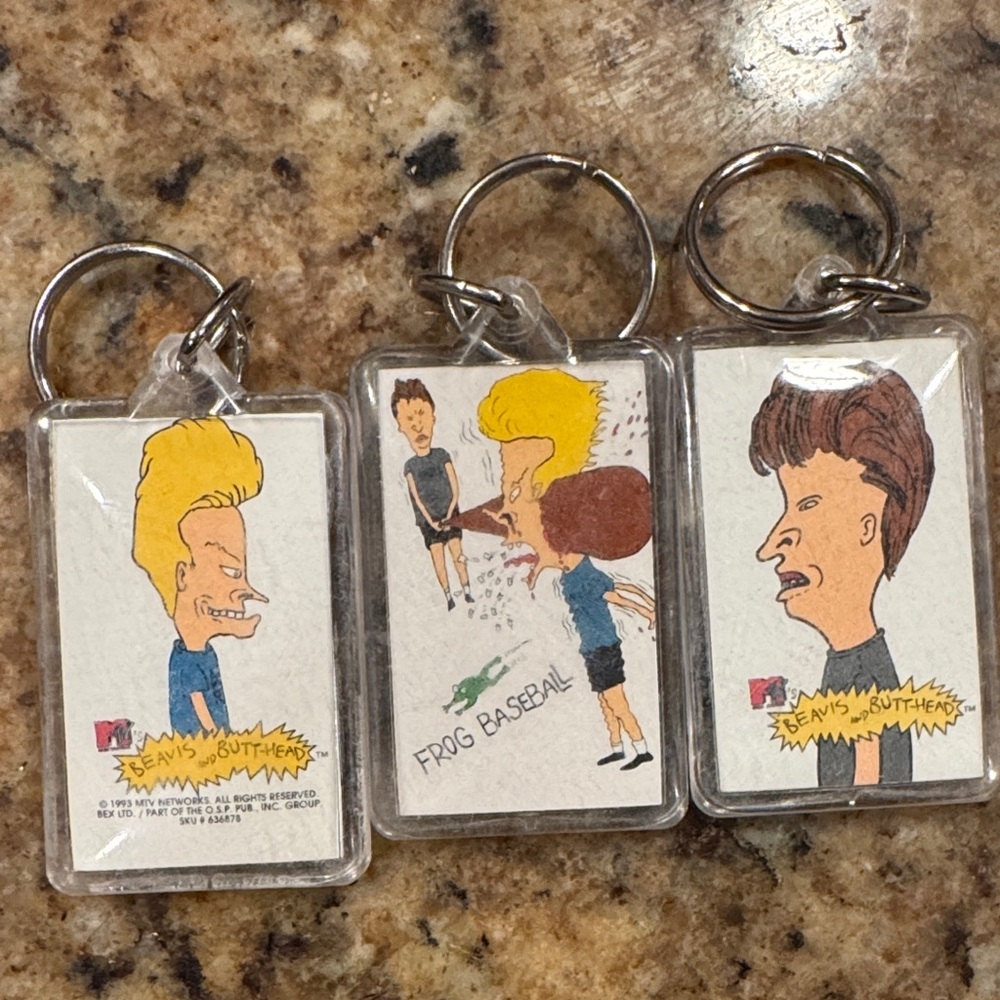 Beavis and Butthead keychain lot vintage 1993